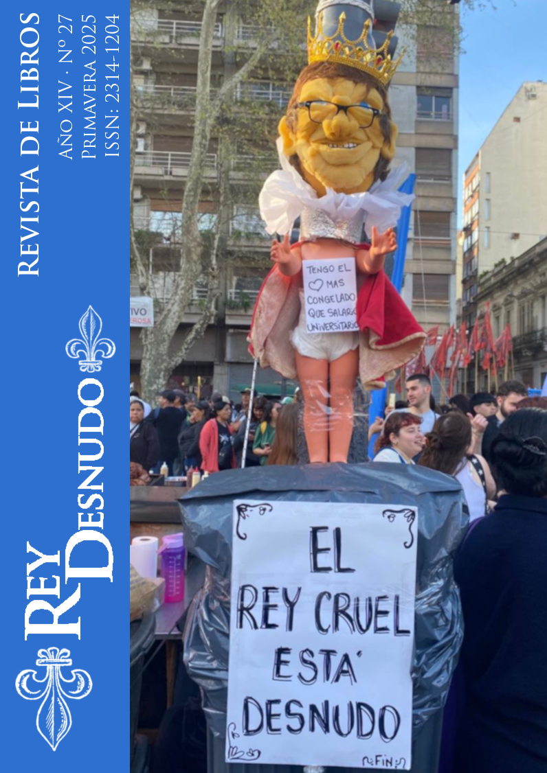 Sofía Kozak, El rey cruel está desnudo, Fotografía tomada en la manifestación a favor de la Ley de Financiamiento Universitario, Ciudad de Buenos Aires, 17 de septiembre de 2025. Reproducida con autorización de la autora.